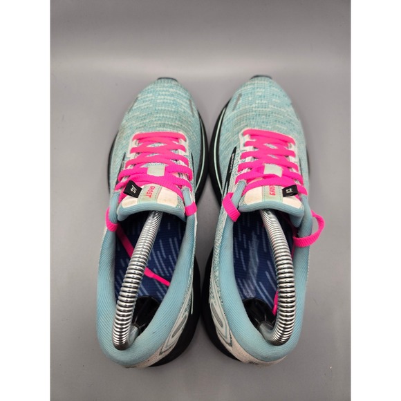 Brooks Ghost 14 Women's Running Shoes Size‎ 7 Teal Pink Running Walking Training - Picture 6 of 9